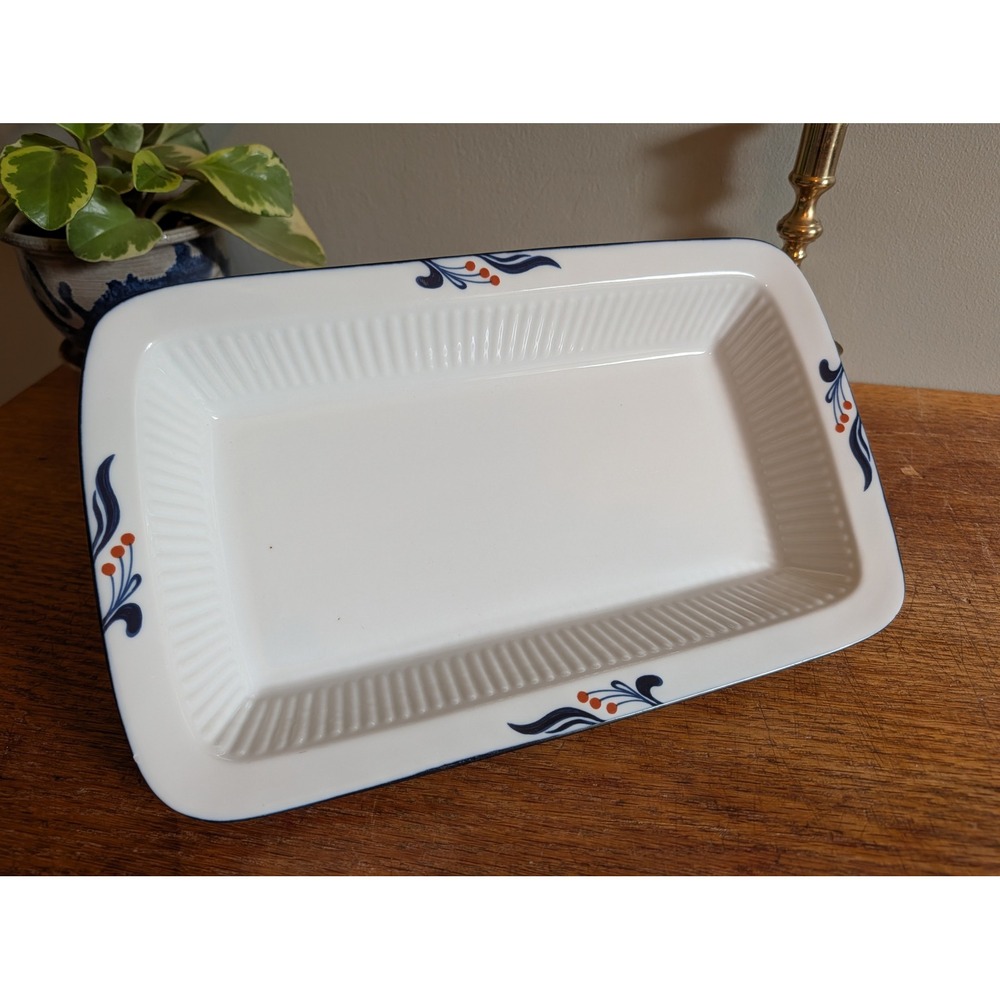 Dansk Bistro Christianshavn Blue Rectangular Baker Serving Dish Japan Vintage